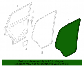 Rear right door seal for VW Tiguan 18-24