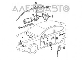 Left side curtain airbag for Lexus IS250 IS300 IS350 06-14