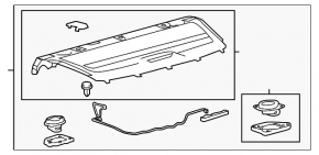 Rear shelf Toyota Avalon 13-18 beige