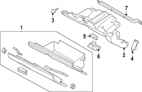 Glove compartment, glove compartment Subaru Forester 25-26