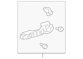Front left door handle mechanism Toyota Camry v30 2.4