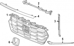 Honda Pilot 23-25 Grille Emblem with Surround View
