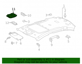 Lexus ES 20-26 front light, white, without panoramic view