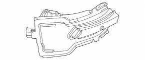 Left turn signal mirror Lexus NX 22-25