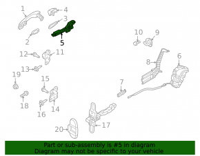 Kia Sorento 21-25 rear right door handle mechanism