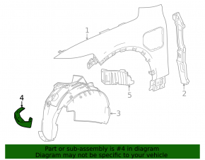 Mudguard front left Acura ZDX 24-26