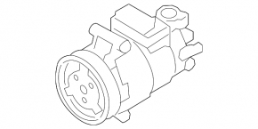 Air conditioning compressor for Audi TT RS 18-22 2.5