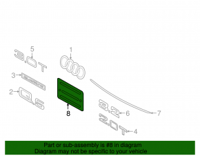 Rear license plate frame Audi Q5 8R 09-17