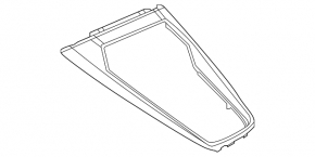 Audi A3 22-26 center console trim gray