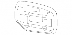 Mirror element left Subaru Forester 17-18 SJ with heating and BSM