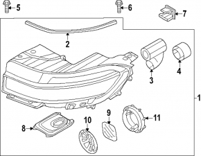Left front headlight assembly for Hyundai Ioniq 5 22-24 LED with Multi Focus Reflector (MFR)