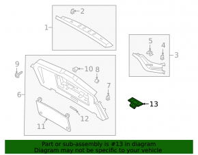 Black tailgate lock trim for Porsche Cayenne 19-23