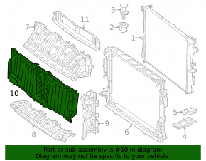 Radiator deflector blinds assembly for Mercedes EQE SUV-class X294 23-25 with motor