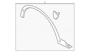 Front right wing arch trim Ford Escape MK3 13-16 prerest
