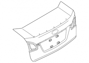 Ford Fiesta 14-19 4d trunk lid without spoiler, graphite UJ
