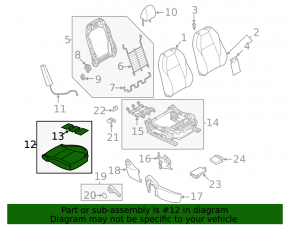 Mazda CX-30 20-22 passenger seat without airbag, manual, black cloth
