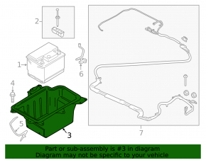 Ford C-max MK2 13-18 battery tray