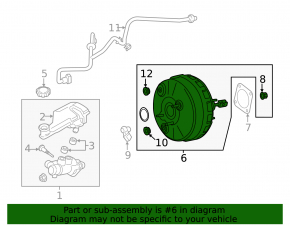 Vacuum Booster Lincoln MKZ 17-20 3.0