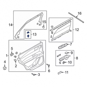 Left curtain mounting hook Ford Explorer 20-