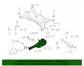 Rear left trailing arm Mazda CX-9 07-15