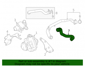 Cooling pipe from pump intake BMW 5 F10 11-16 3.0T