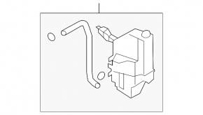 Expansion tank cooling Nissan Murano z51 09-14 without cover