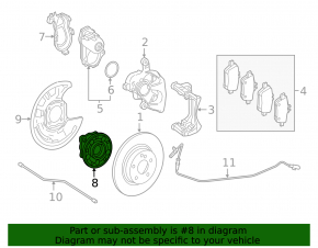 Rear left hub Mercedes GLA 14-20 AWD, rusty