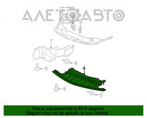 Lower radiator deflector Chevrolet Malibu 08-12 scrapped, bent