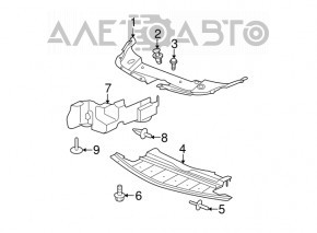 Lower radiator deflector Chevrolet Malibu 08-12 scrapped, bent