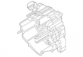 Bare fan housing, right side of Nissan Leaf 11-12