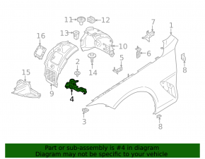 Front right fender bracket for BMW 8 G15 G16 20-25