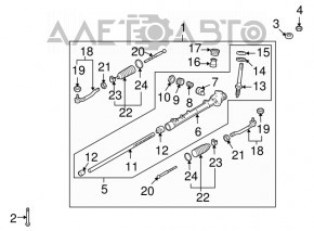 Steering rod left Nissan Versa 1.8 10-12 CTR