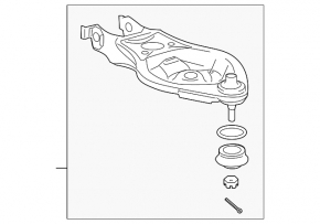 Lower control arm under spring rear left Toyota Sequoia 08-16
