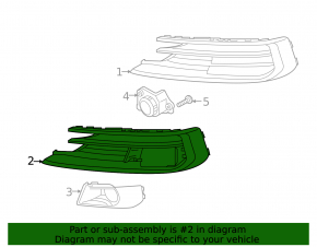 Front bumper grille left Audi A8 19-21