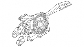 Steering column switches guitar assembly Audi Q8 19-26 under radar, in soot, worn