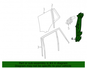 Window lifter with motor rear right BMW X1 F48 16-22