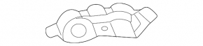 Right front bumper mount for Toyota Prius 23-26