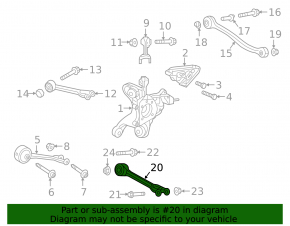 Lower Rear Left Transverse Arm Honda Clarity 18-21 USA