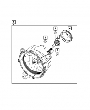 Left front headlight for Jeep Wrangler 18-25