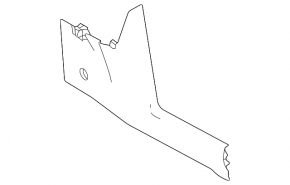 Center console trim side left Toyota Sienna 21-25 black