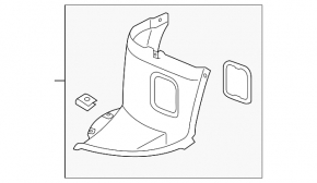 Front mudguard left front part VW Golf 15-19