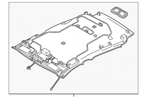 Infiniti QX30 17-17 Headliner Without Sunroof Black