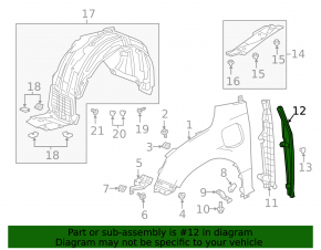Seal wing door-wing left Honda Clarity 18-21 usa foam