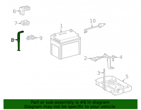 Positive terminal of battery Lexus GS450h 06-11 rear