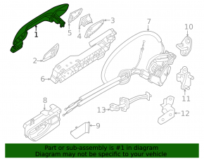 Outer rear right door handle Nissan Murano 25-26