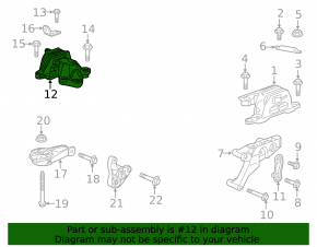 Left engine mount for Chevrolet Malibu 16-18 1.5T, 2.0T