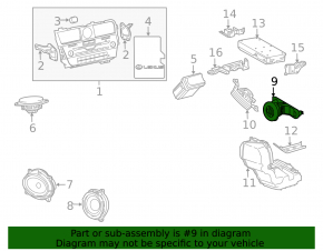 Door tweeter rear left Lexus RX350 RX450h 16-22 Mark Levinson