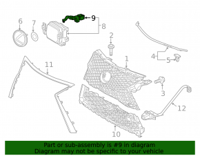 Bracket for cruise radar Lexus RX 16-20