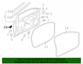Door plug front left Audi A4 B9 17-25 rear