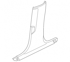 Lower right center pillar trim for Audi A3 22-26, black
